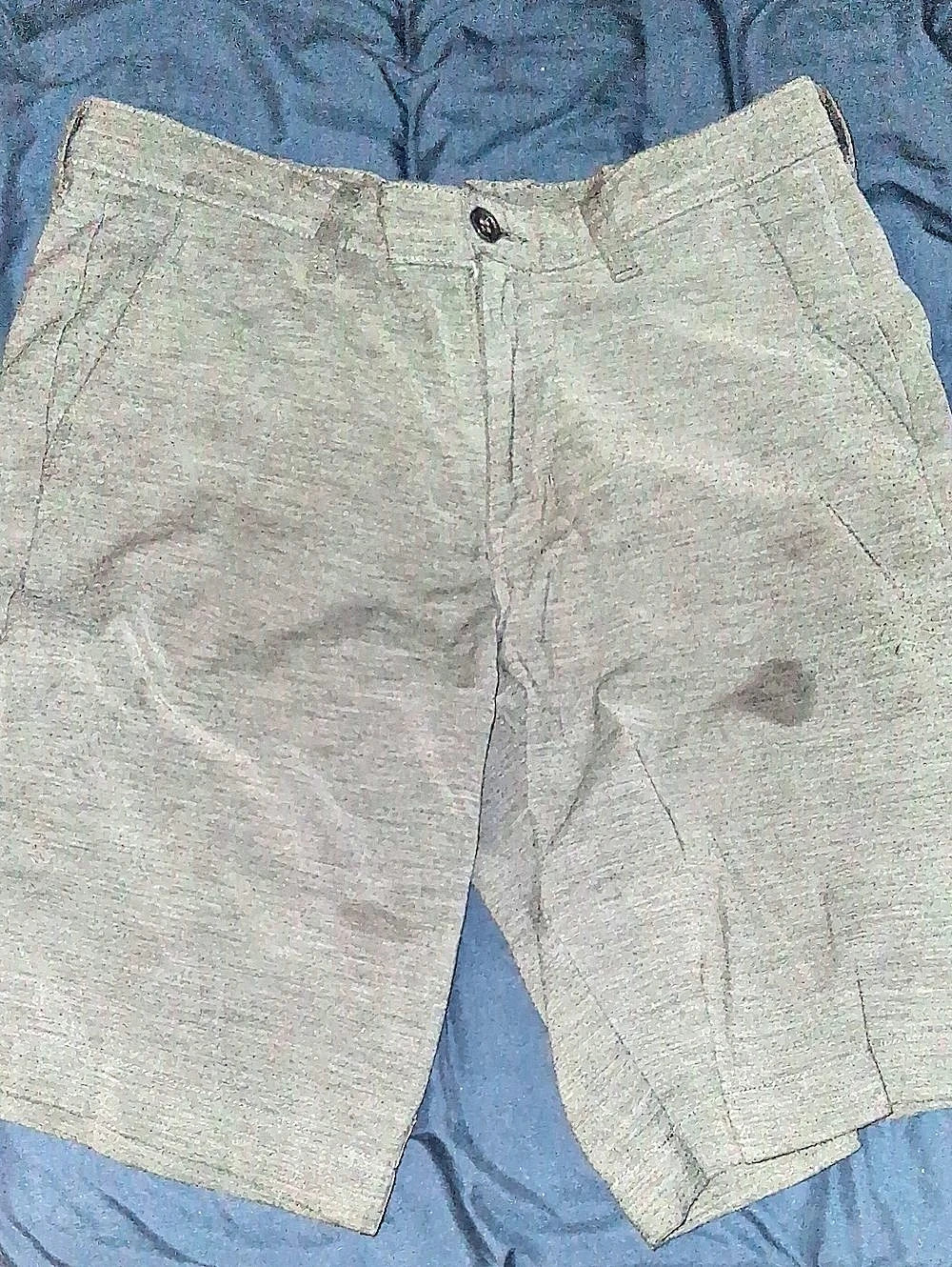 George  Men's Gray Flat Front Shorts Waist 32